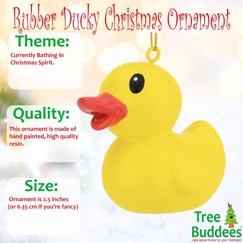 Tree Buddees Fun Rubber Ducky Funny Duck Christmas Ornament - Image 2